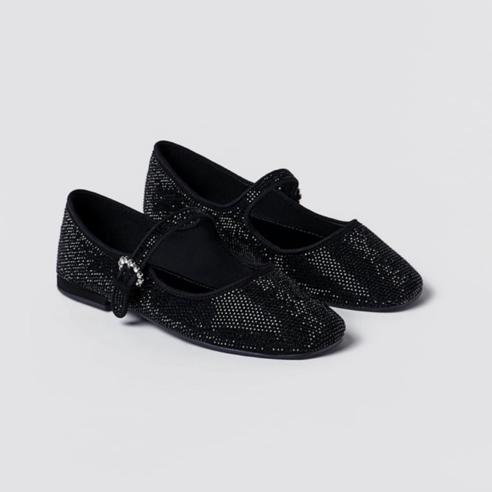 Zara Rhinestone Ballet Flats - size 7